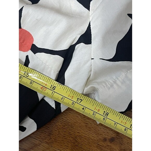 MODCLOTH Floral Button Front Shirt Dress Size Small Black White NEW Retro Casual - Picture 7 of 11